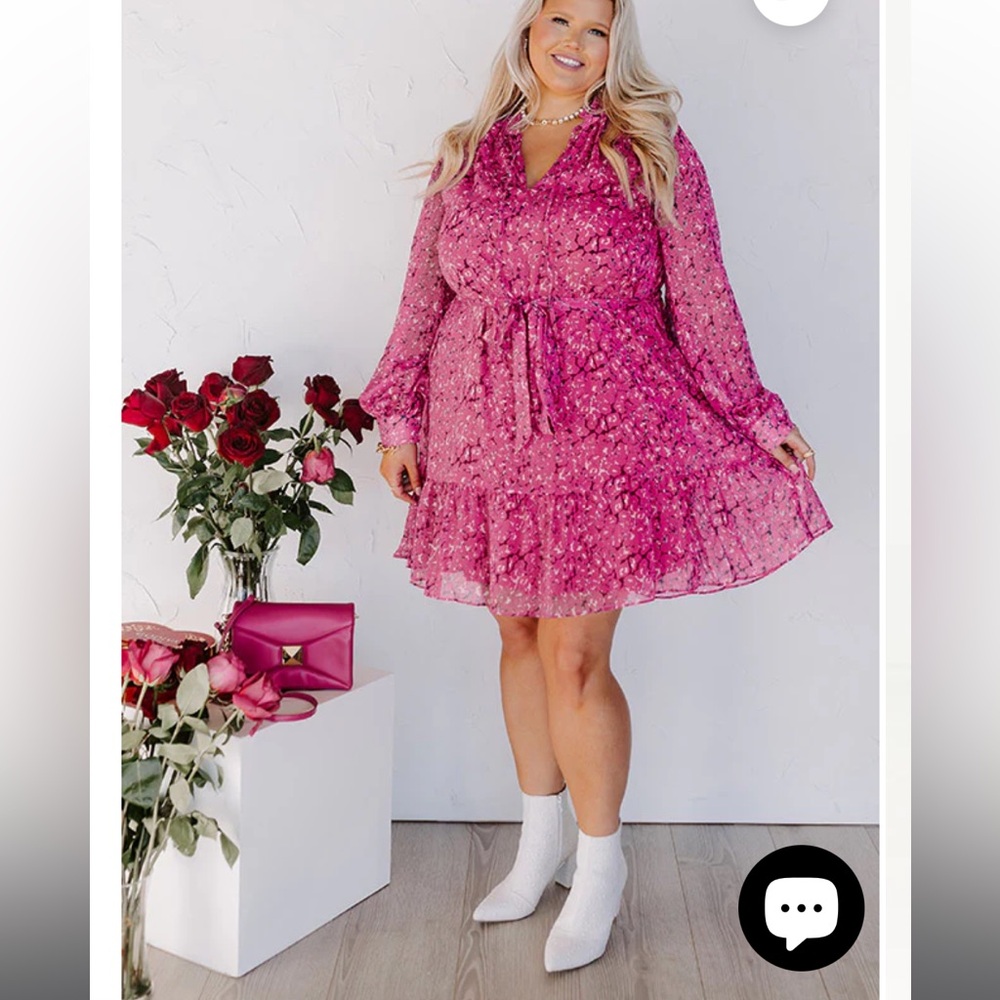 Plus Size Tie Waist Dress